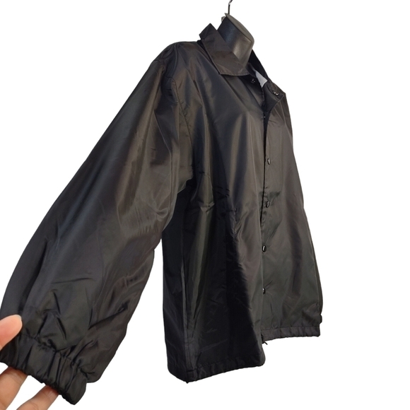 First Class Men's Black 100% Nylon Windbreaker Jacket Size M NWT - Picture 5 of 10
